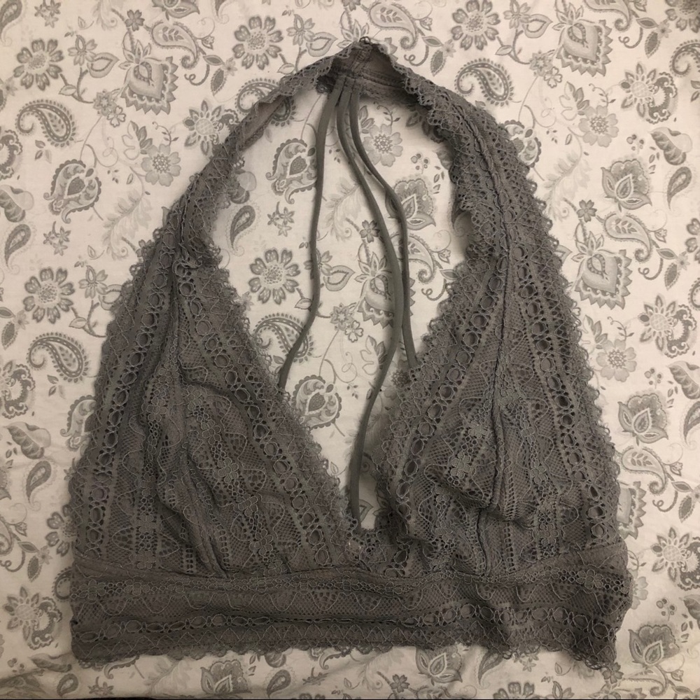 Urban Outfitters  grey strappy halter bralette